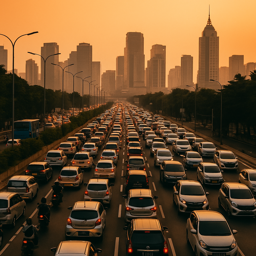 Padatnya kota Jakarta penuh tantangan